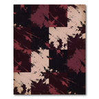 Crimson Black Splatter Check Rug