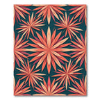 Coral Floral Burst Seamless Rug