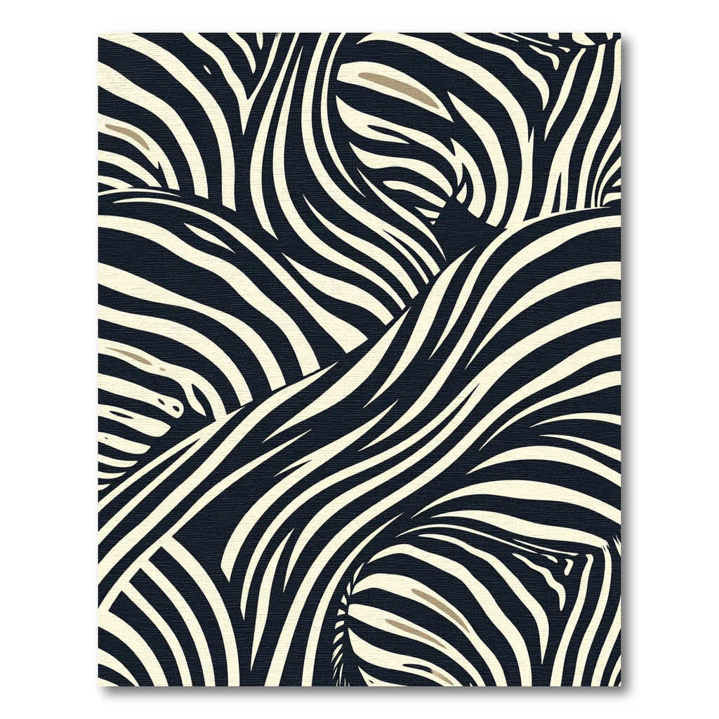 Contemporary Black and White Zebra Stripe Rug