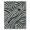 Contemporary Black and White Zebra Stripe Rug