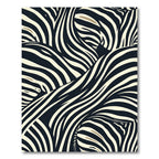 Contemporary Black and White Zebra Stripe Rug