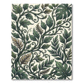 Lush Green Tropical Foliage Botanical Swirls Rug