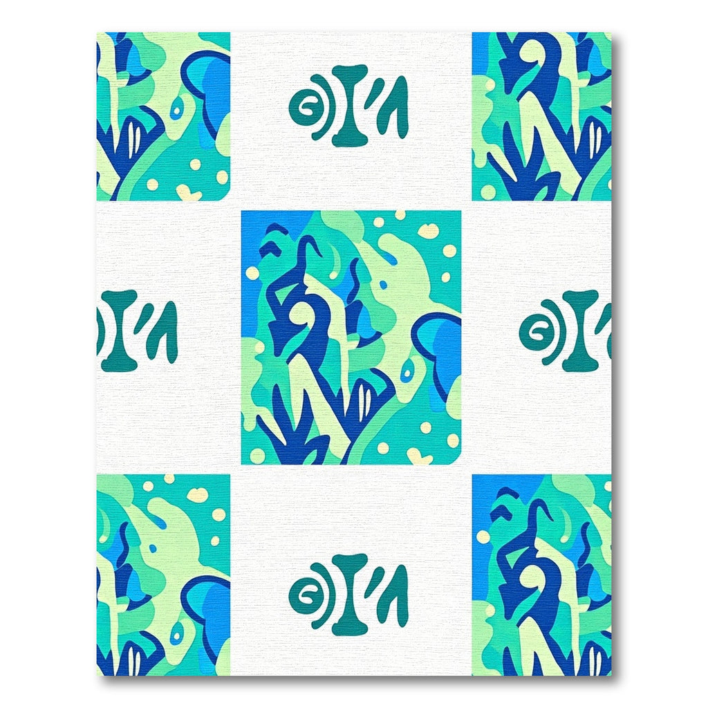 Oceanic Marine Abstract Shapes Rug