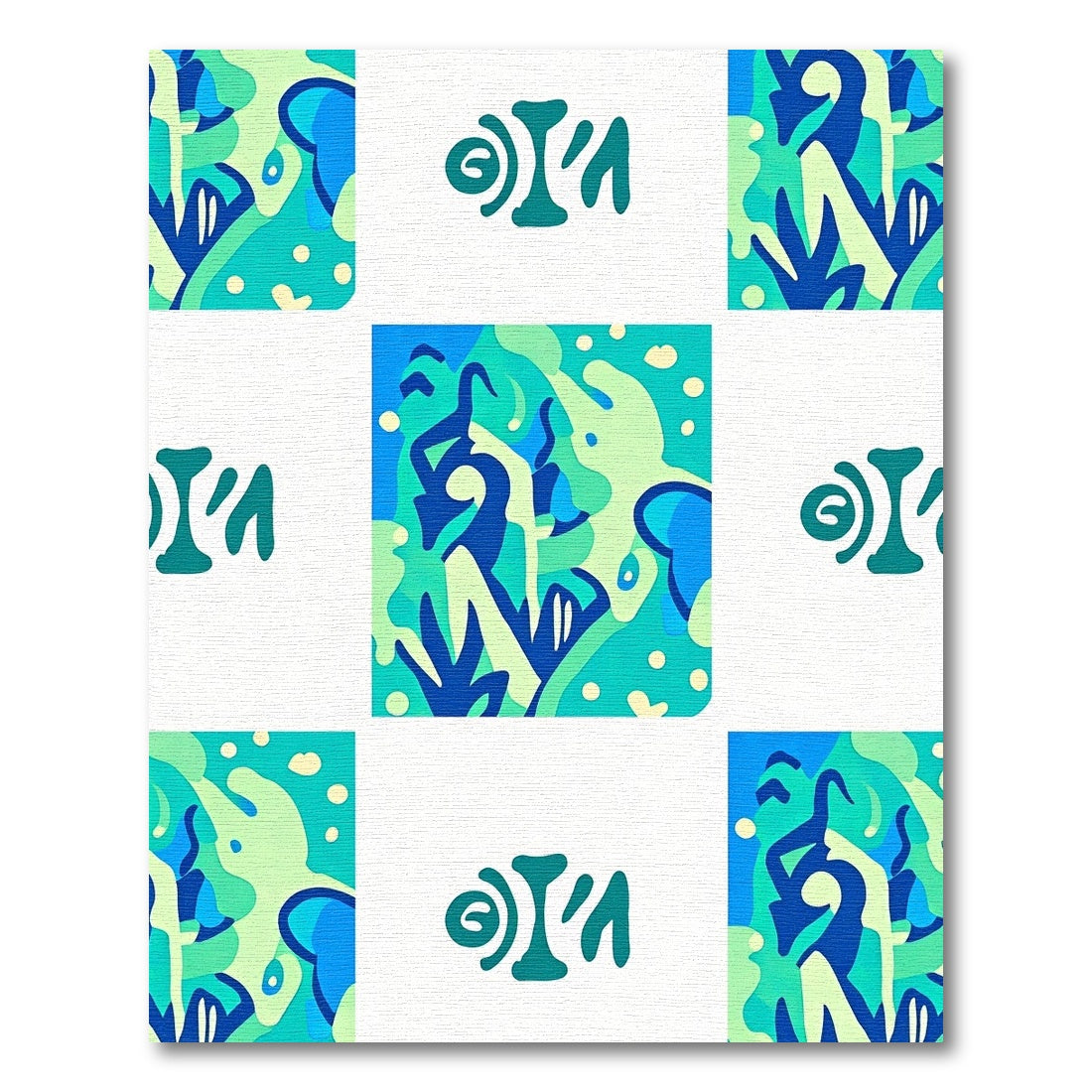 Oceanic Marine Abstract Shapes Rug