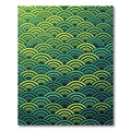 Green Gradient Scale Wave Rug