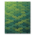 Green Gradient Scale Wave Rug
