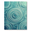 Teal Water Ripple Concentric Circles Rug