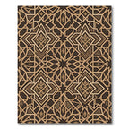 Elegant Bronze Geometric Starry Filigree Rug