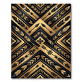 Golden Arrow Geometric Feather Art Rug