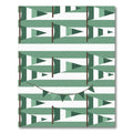Sage Green Geometric Stripe Bunting Rug