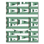 Sage Green Geometric Stripe Bunting Rug