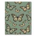 Sage Green Whimsical Butterfly Garden Rug