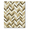 Earthy Tones Chevron Geometric Rug