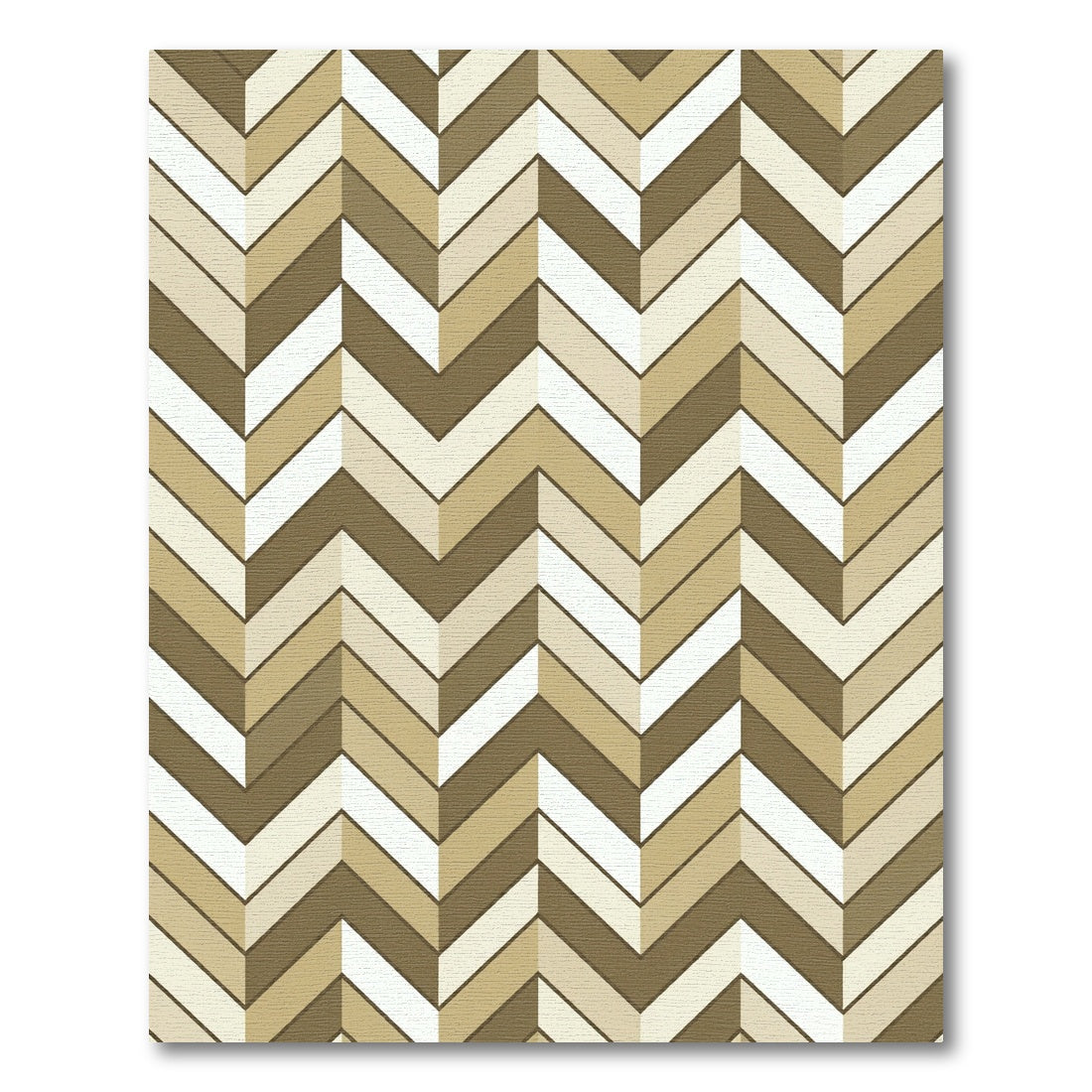 Earthy Tones Chevron Geometric Rug