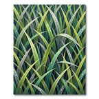 Lush Dewy Grass Blade Meadow Rug