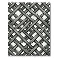 Rustic Gray Wood Lattice Rug