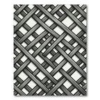 Rustic Gray Wood Lattice Rug