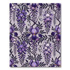 Purple Iris Wisteria Vine Swirls Rug