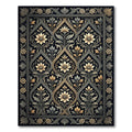 Elegant Gold Floral Trellis Damask Rug