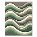 Organic Sage and Taupe Wavy Layers Rug