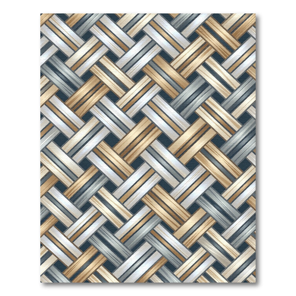 Metallic Gold and Silver Woven Plait Rug
