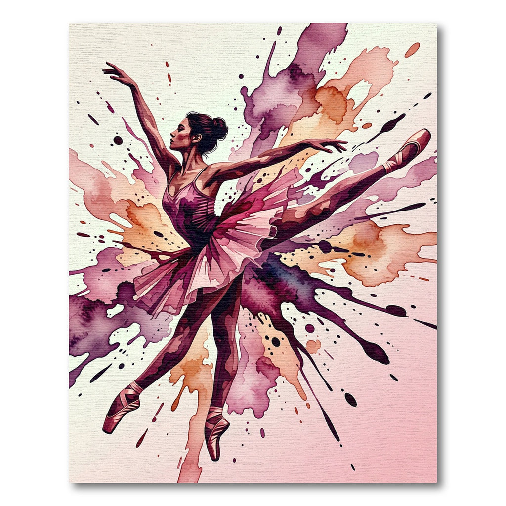 Elegant Dancer Watercolor Splash Rug