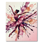 Elegant Dancer Watercolor Splash Rug
