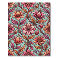 Tangerine Coral Floral Vine Rug