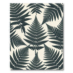 Lush Emerald Fern Botanical Garden Rug