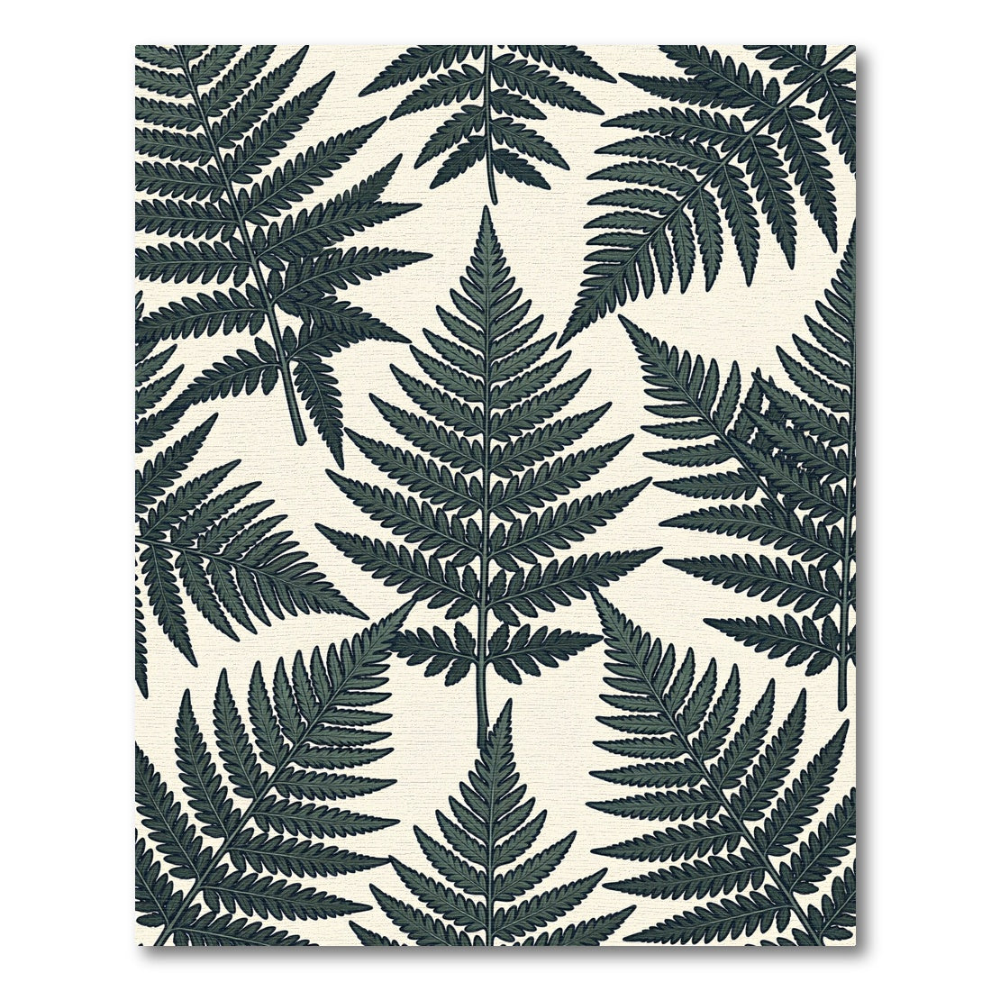 Lush Emerald Fern Botanical Garden Rug
