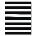 Bold Black White Stripe Contemporary Rug