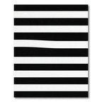 Bold Black White Stripe Contemporary Rug
