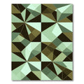 Geometric Sage And Earth Tone Mosaic Rug