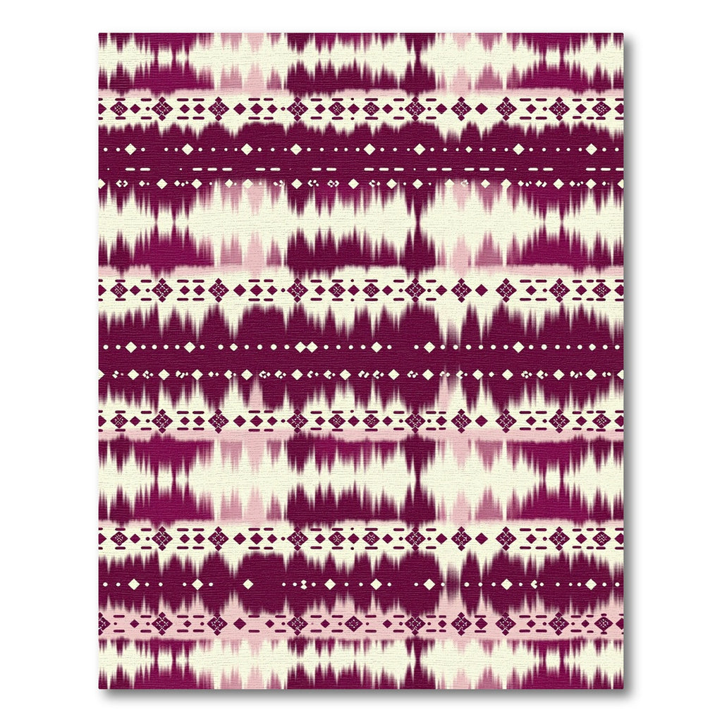 Deep Magenta Tribal Stripe Rug
