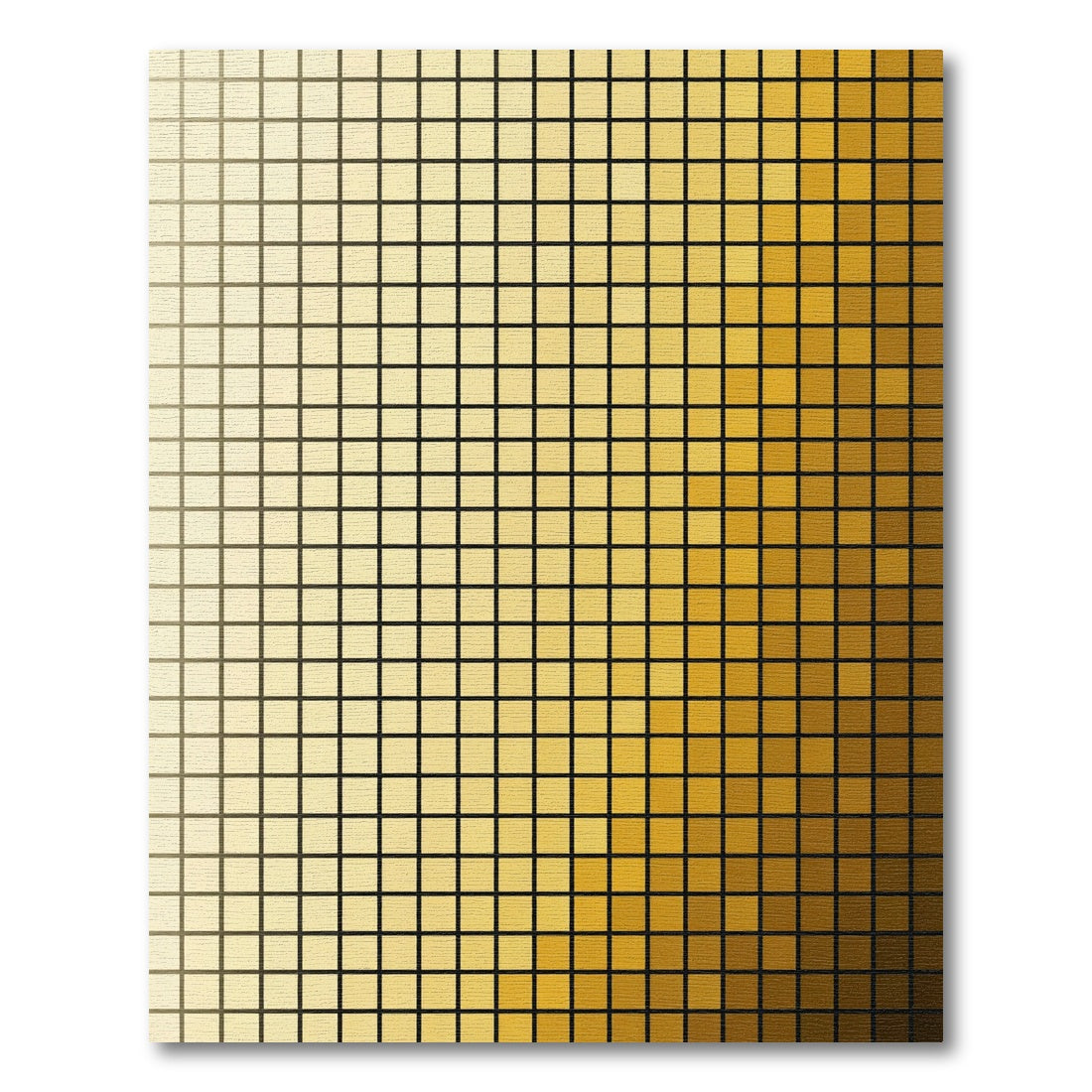 Modern Golden Gradient Grid Rug