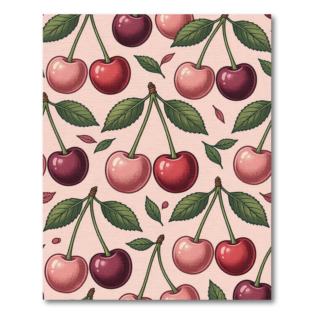 Sweet Cherry Blossom Fruit Repeating Rug