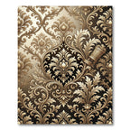 Gilded Baroque Floral Damask Rug