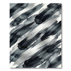 Dynamic Grayscale Ink Splatter Rug