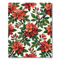Vibrant Coral Branch Blossom Garden Rug