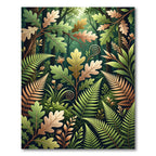 Enchanted Forest Leaves and Ferns Rug