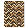 Warm Earthy Chevron Stripe Rug