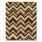 Warm Earthy Chevron Stripe Rug
