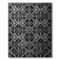 Art Deco Silver Geometric Diamond Rug