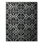 Art Deco Silver Geometric Diamond Rug
