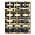 Woven Straw Basketweave Texture Rug