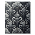 Art Deco Gray Fountain Fan Rug