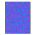 Abstract Blue Swirls Violet Background Rug