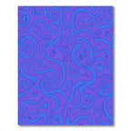 Abstract Blue Swirls Violet Background Rug