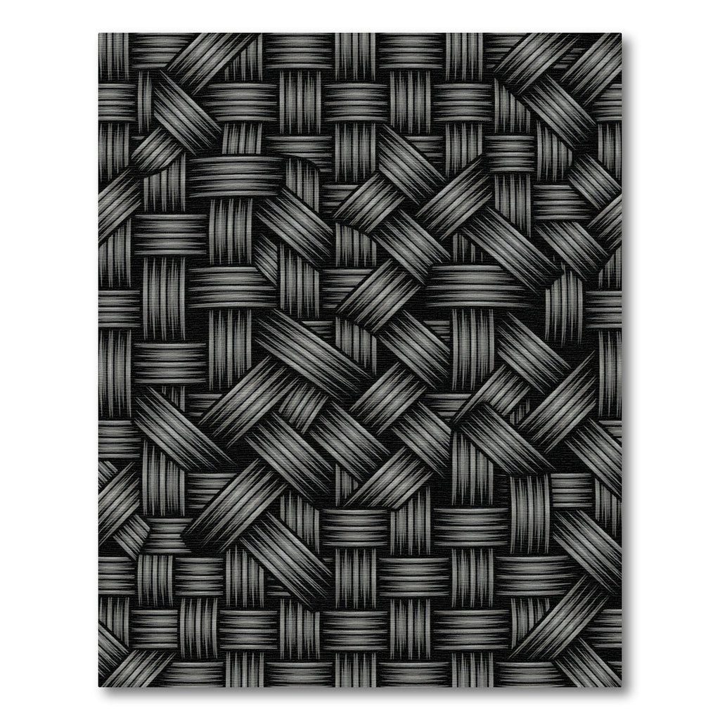 Charcoal Woven Texture Grid Rug