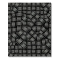 Charcoal Woven Texture Grid Rug